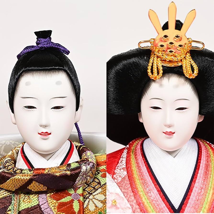 Amazon.co.jp: 【雛人形 十五人飾】【雛人形】【七段飾】鎌倉雛 木製段