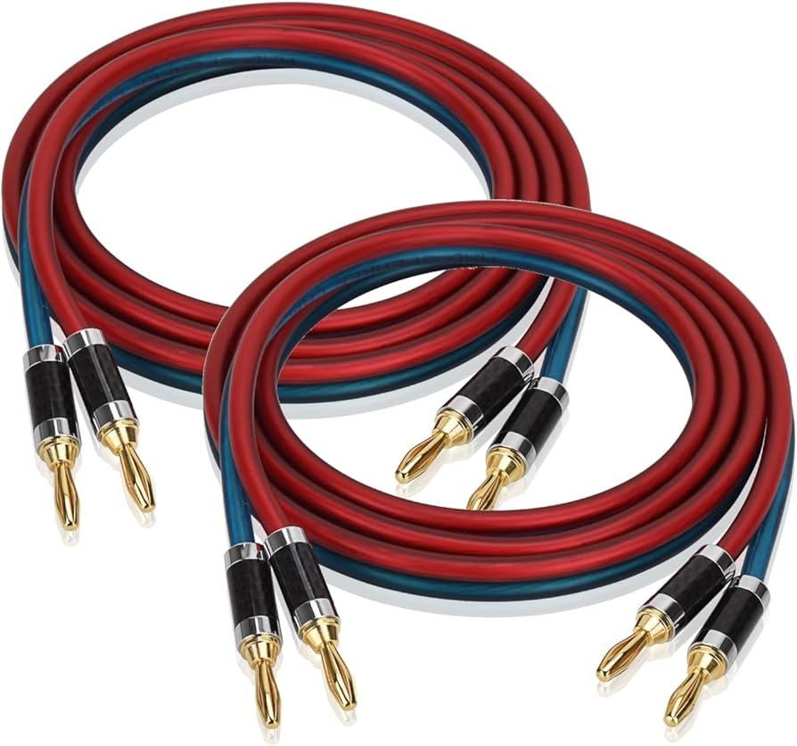 Amazon | 【LCYOUTH】バナナプラグ付スピーカーケーブル 加工済み完成