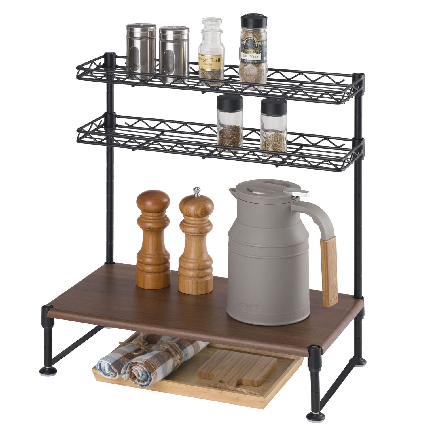 Amazon｜ドウシシャ 3段 トースターラック 調味料ラック スパイス