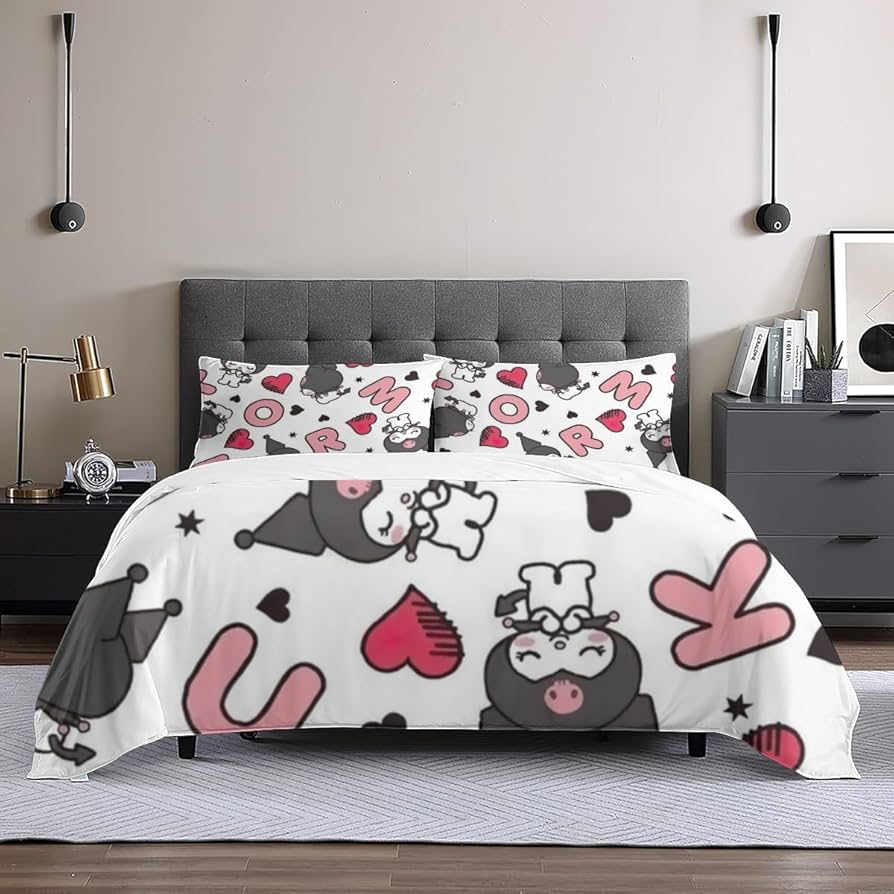 Amazon｜クロミ ちゃん 布団カバー ダブル 3点セット 寝具セット 布団