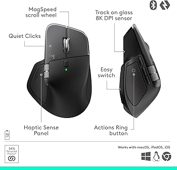 Amazon.com: Logitech MX Master 4 for Mac, Ergonomic Bluetooth