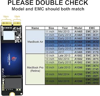 Amazon.com: GAMERKING [Original Interface 512GB SSD for Mac, NVMe
