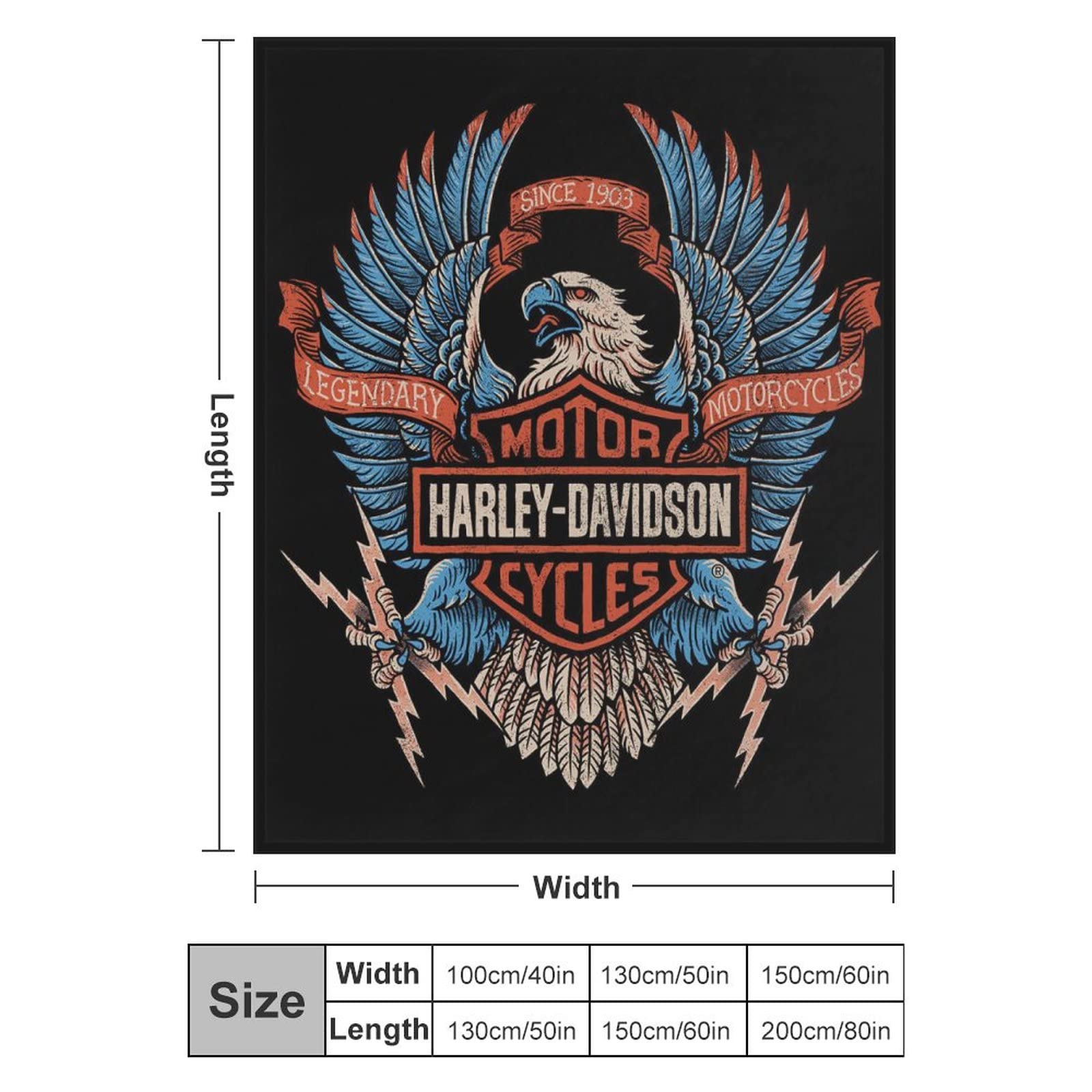 Amazon｜Harley-Davidson ハーレーダビッドソン 毛布 ブランケット