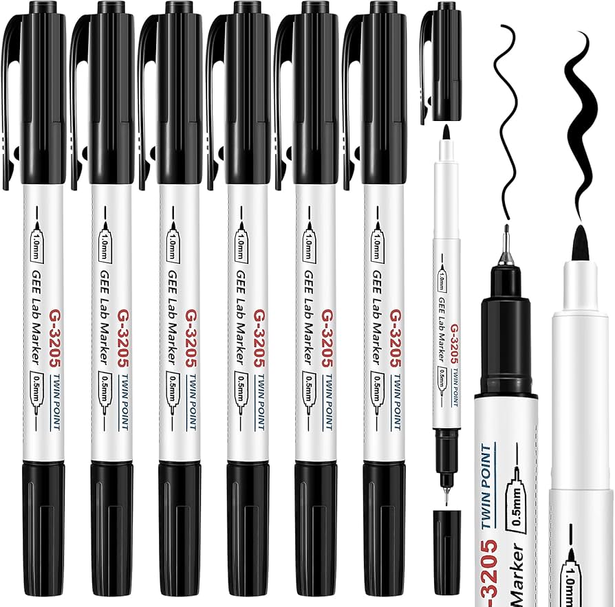 Amazon.com: Janlaugh 6 Pcs Alcohol Resistant Laboratory Markers