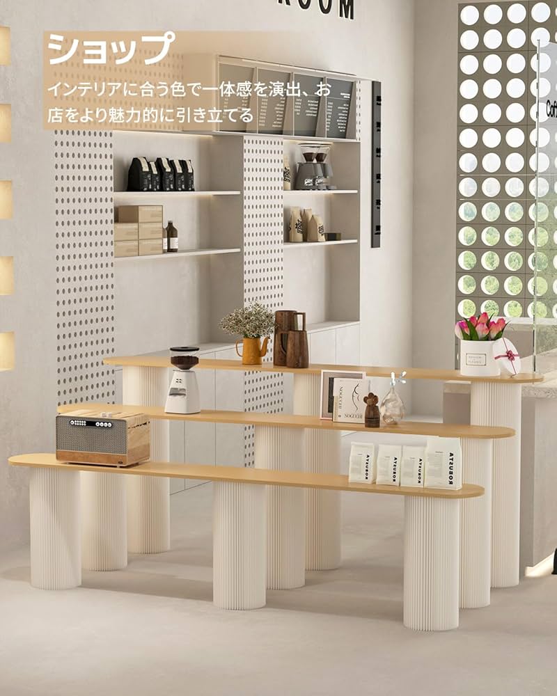 Amazon｜円柱単層展示台 ペーパー展示台 多種類紙展示台 折りたたみ可