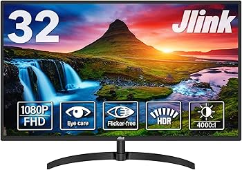 Amazon.co.jp: Jlink モニター 32インチ ディスプレイ 1920*1080P VA