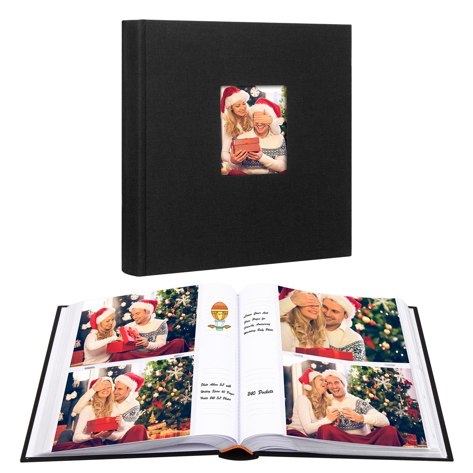 Amazon.com: Aevdor 240 Pockets 5x7 Photo Album with Writing Space