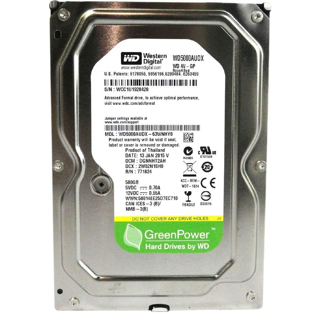 Amazon.com: WESTERN DIGITAL WD5000AUDX AV-GP Green 500GB 32MB