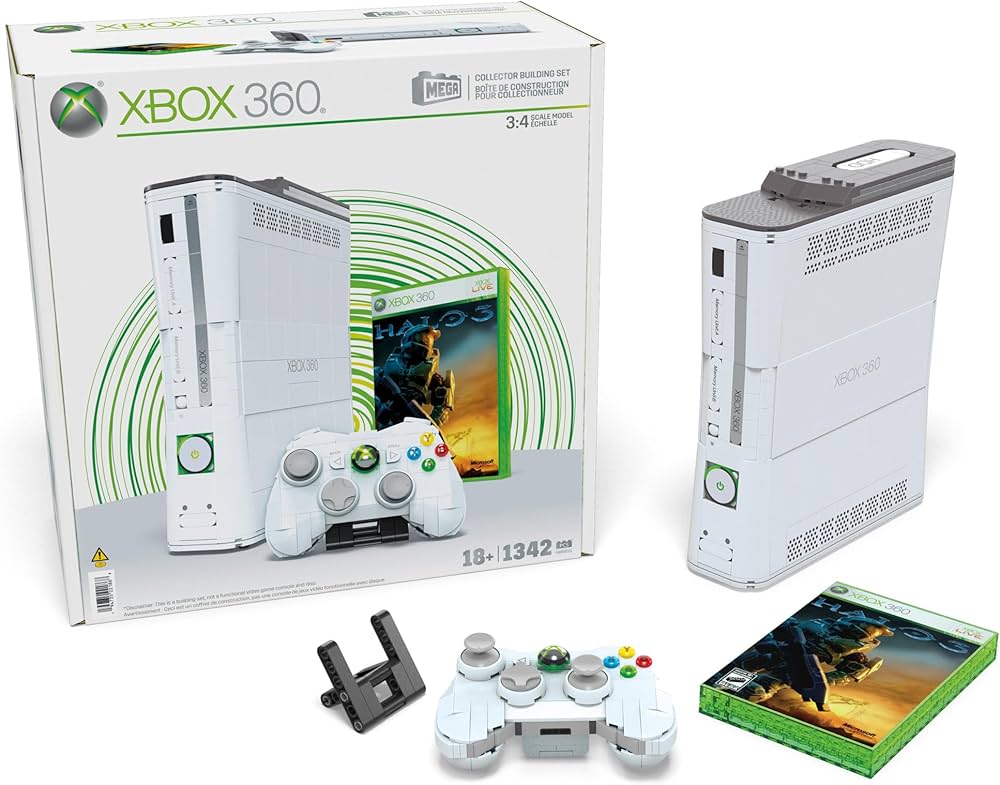 MEGA Microsoft Collectable Building Kit, Xbox 360 Model to