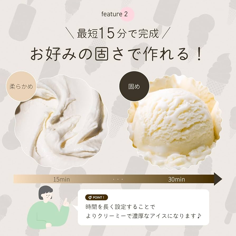 Amazon | ERU アイスクリームメーカー 電動 家庭用 業務用 大容量 1.5L