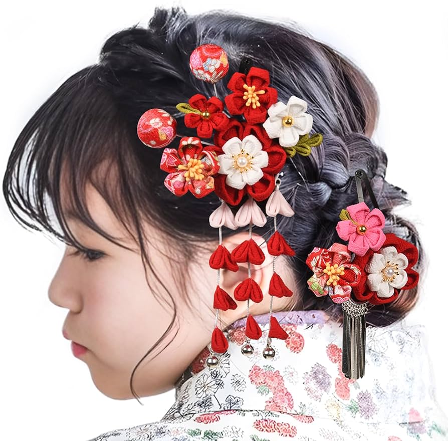 Amazon.co.jp: [OTAKUMARKET] 七五三 髪飾り 753 卒業式 成人式 浴衣