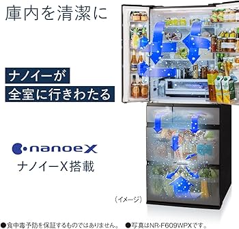 Amazon | パナソニック 冷蔵庫 幅65cm 475L NR-F489HPX-N アルベロ
