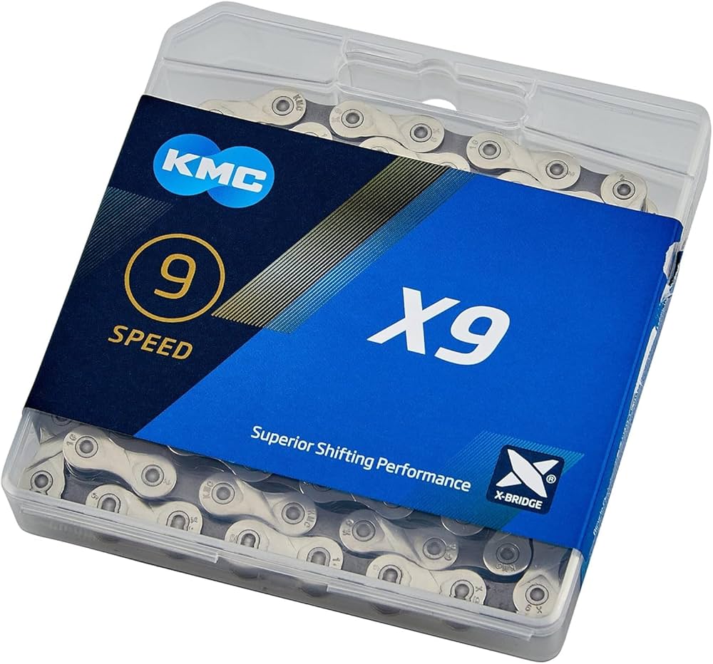 Amazon.co.jp: KMC ユニ X9 9スピードチェーン シルバー/グレー 122