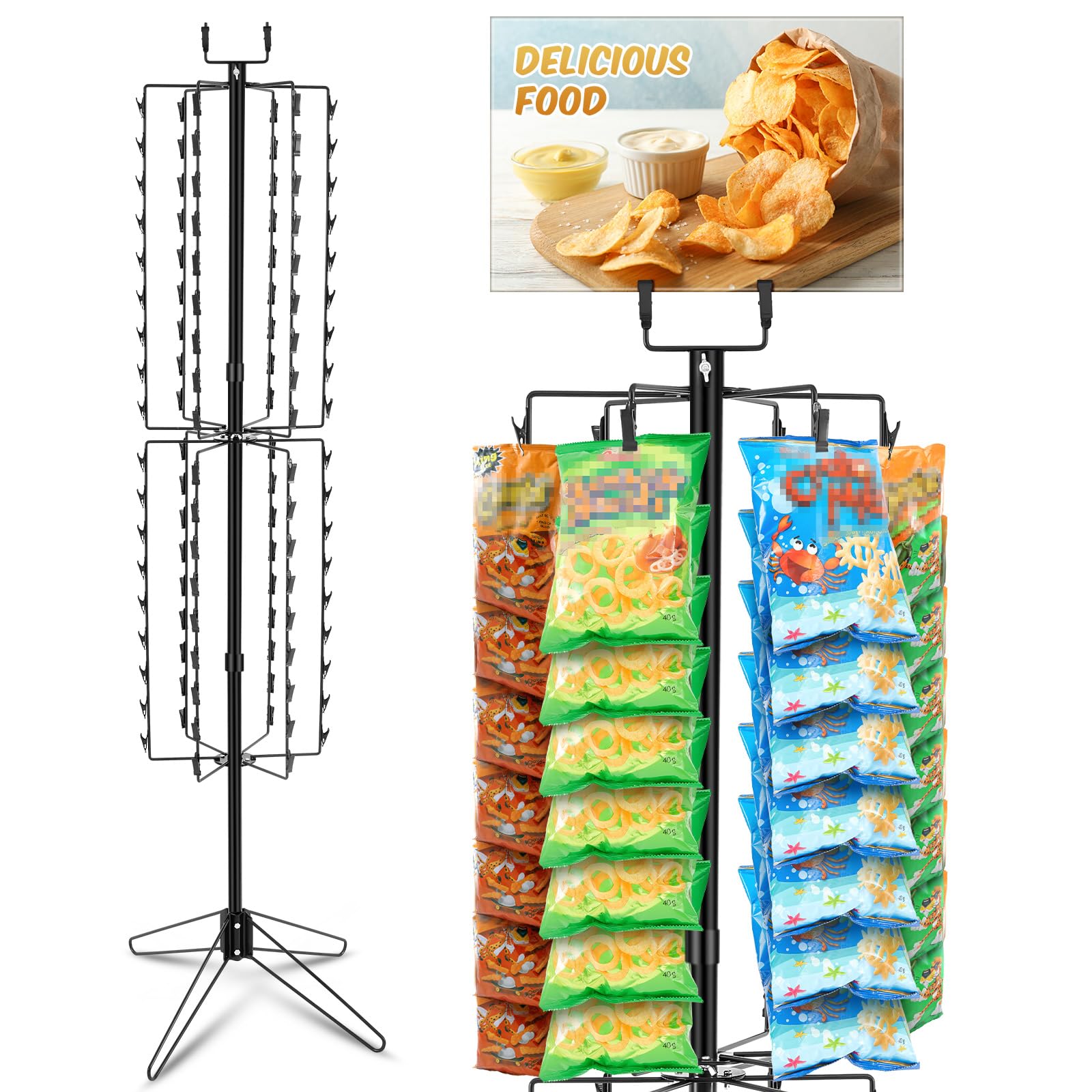 Amazon.com: Spinner Retail Chip Rack Display Stand with 108 Clips