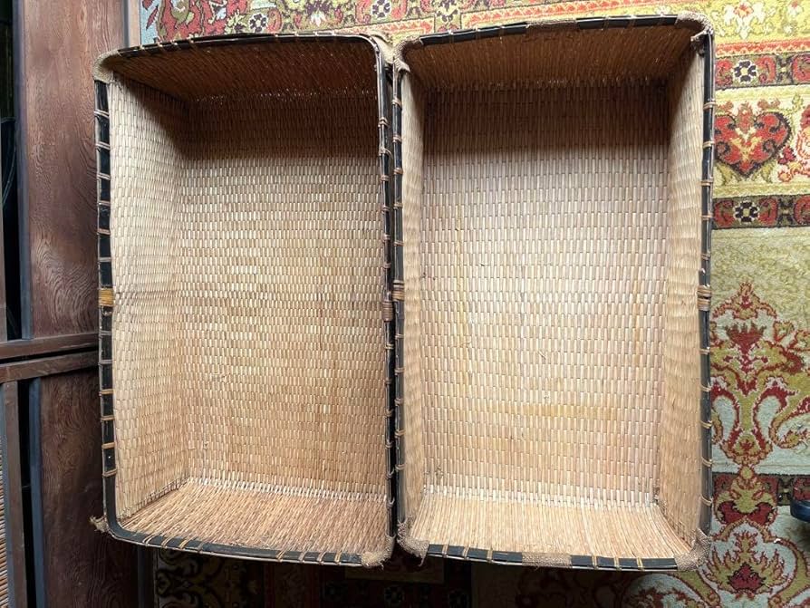 Amazon.co.jp: 柳こおり 柳行李 こうり バスケット 籠 衣装ケース 昭和