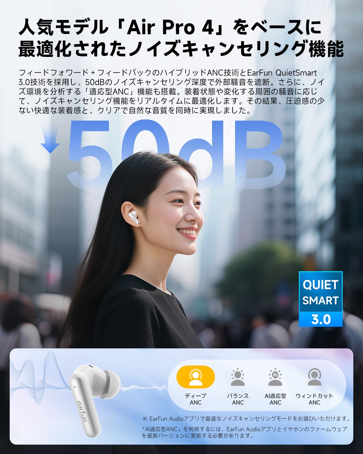 Amazon.co.jp: [VGP 2025 SUMMER Gold Award] EarFun Air Pro 4i