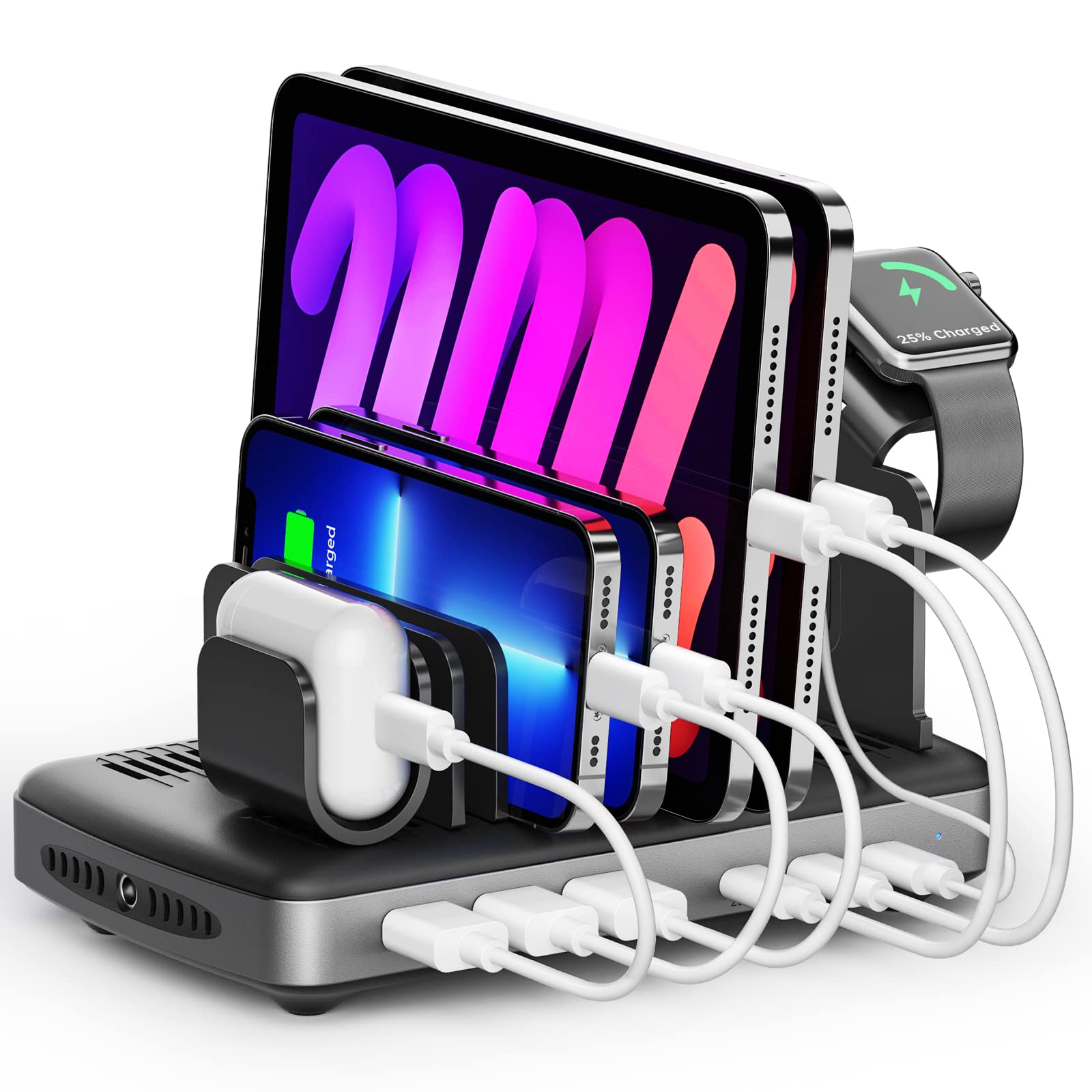 Amazon.co.jp: Unitek 2023 USB PD充電ステーション 6ポート PD20W*2+