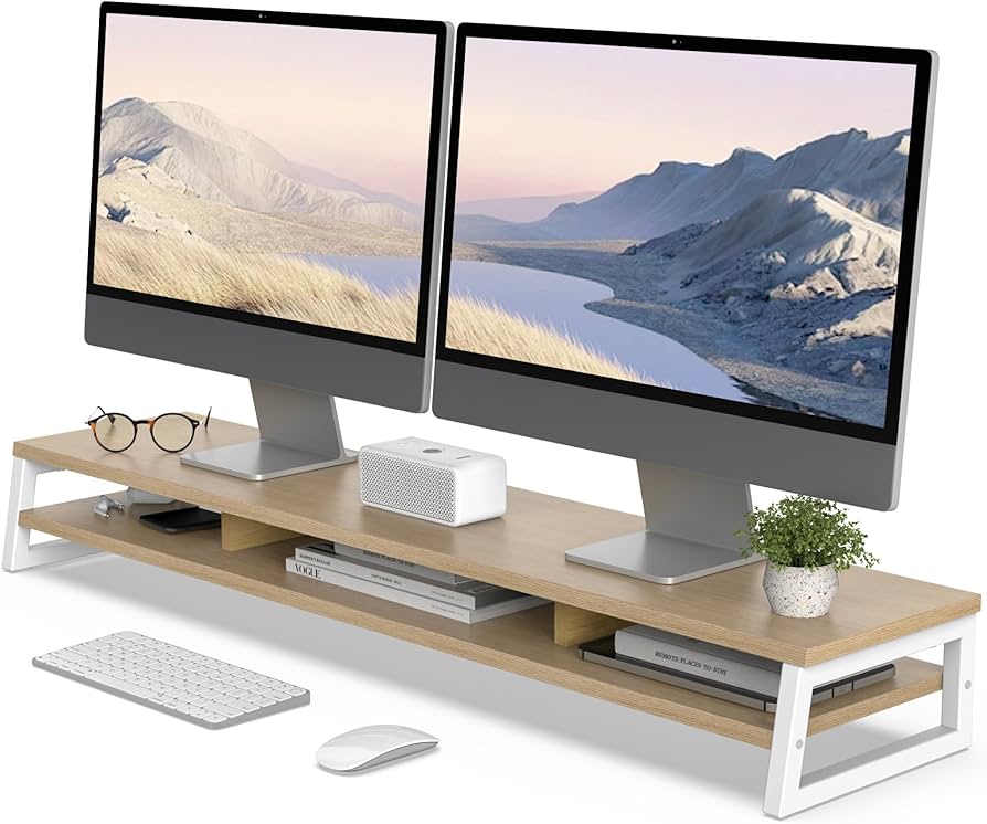 Amazon.co.jp: Fenge モニター台 卓上 デスクシェルフ モニター