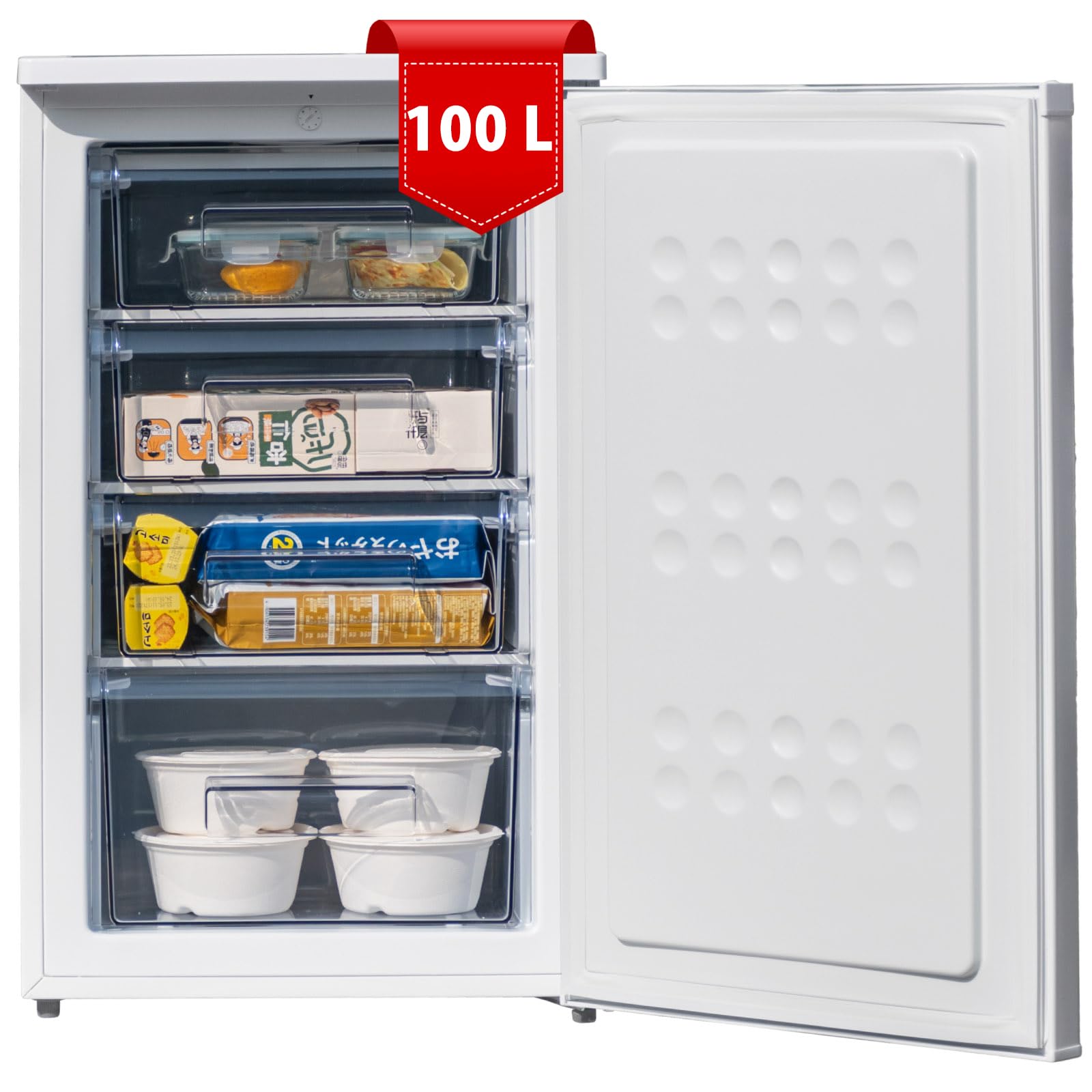 Amazon | Smad 家庭用 小型冷凍庫 一人暮らし 100L 冷凍庫のみ 前開き