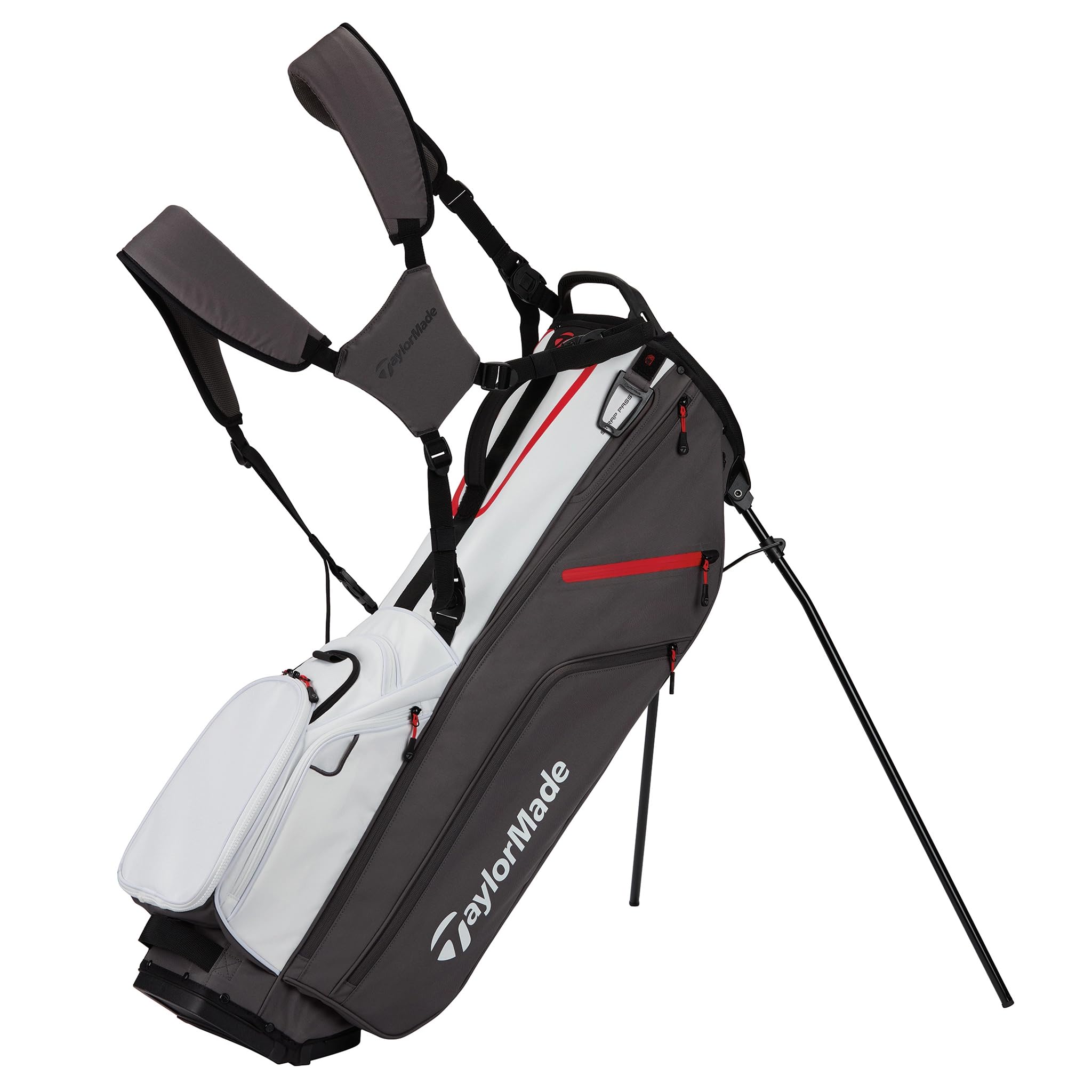 TaylorMade 2023 FlexTech Stand Bag (Gunmetal/White), Stand Bags