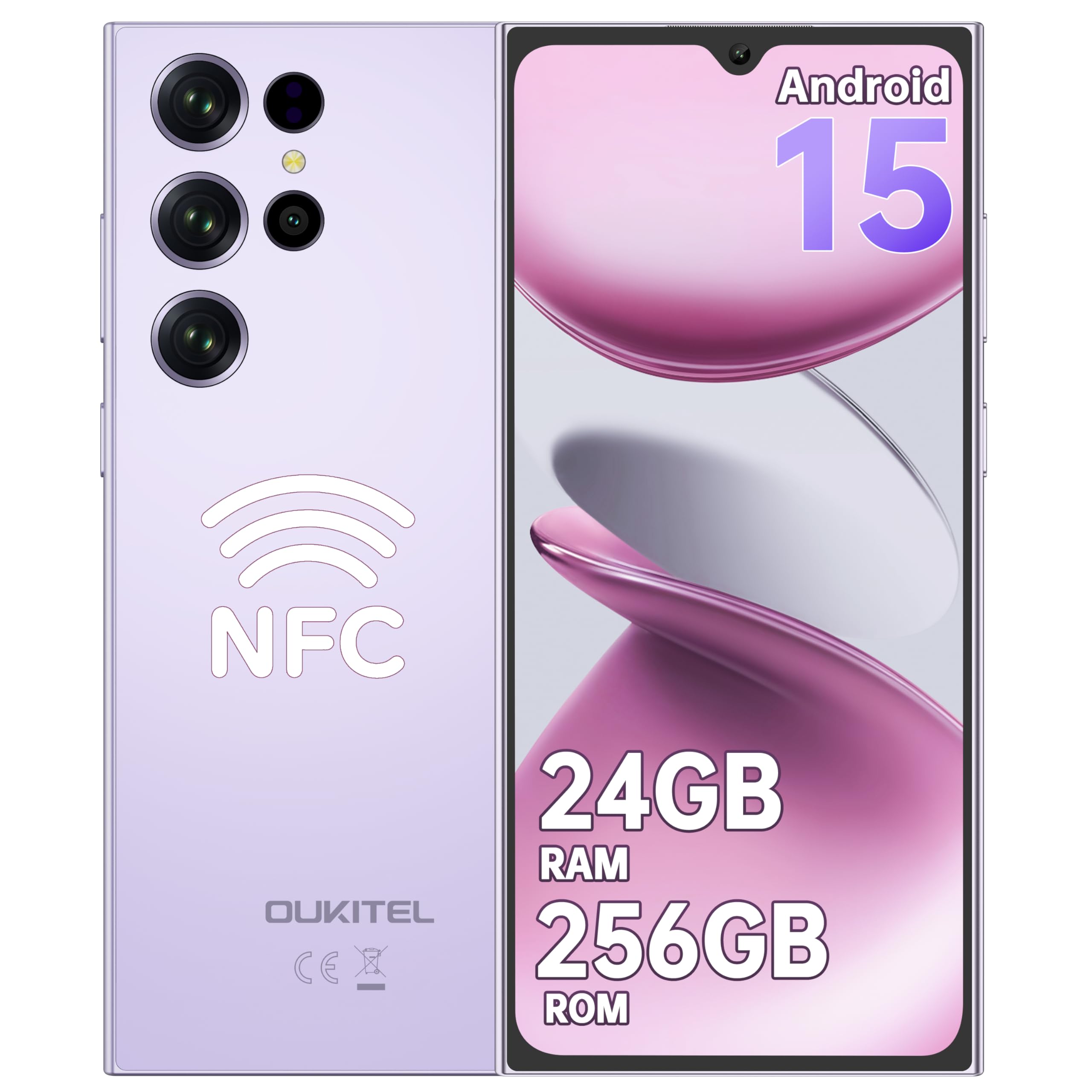 Amazon | OUKITEL C61 Pro SIMフリー スマホ 24GB RAM+256GB ROM 1TB