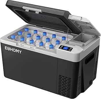 Amazon.co.jp: EUHOMY 車載冷蔵庫 23L ポータブル冷蔵庫 -20℃～10