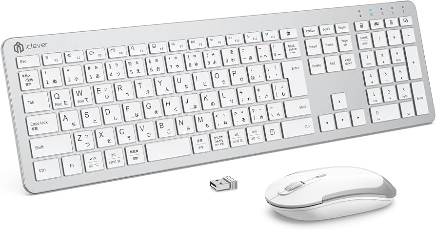 Amazon | iClever キーボード ワイヤレス マウス セット 無線 静音 JIS