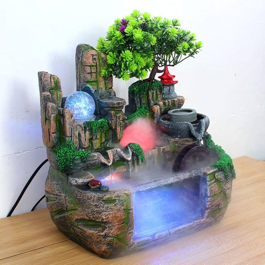 Amazon.co.jp: 卓上噴水加湿器 噴水 置物 室内噴水 風水 玄関