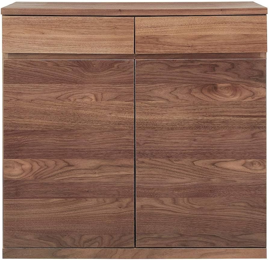 Amazon.co.jp : 無印良品 木製キャビネット・木扉・ウォールナット材