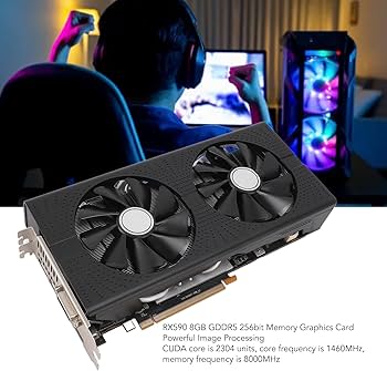 Amazon | RX590 8GBグラフィックカード、GDDR5 256ビットGPU、PCIE 3.0
