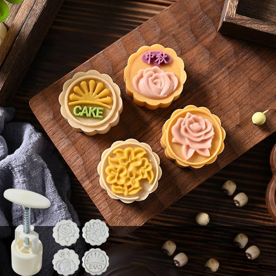 Amazon.co.jp: 月餅型 ムーンケーキ型 月餅モールド 月餅金型プレス