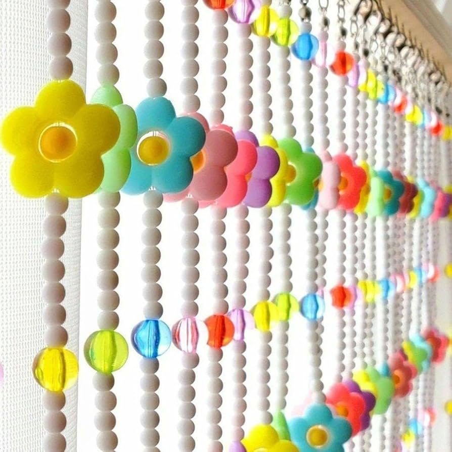 Amazon.co.jp: のれん ビーズ 珠暖簾 ビーズカーテン ポップ 昭和