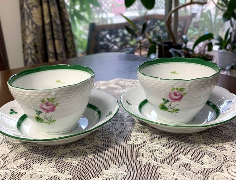 168/ヘレンド ウィーンのバラ プレート＆クリーマー＆シュガーポット