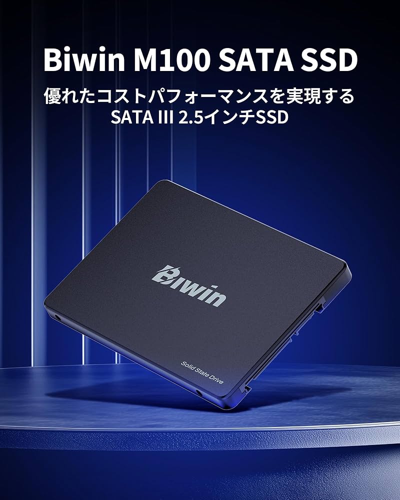 Amazon | Biwin M100 256GB SSD 2.5インチ SATA III 高速550MB/s 内蔵