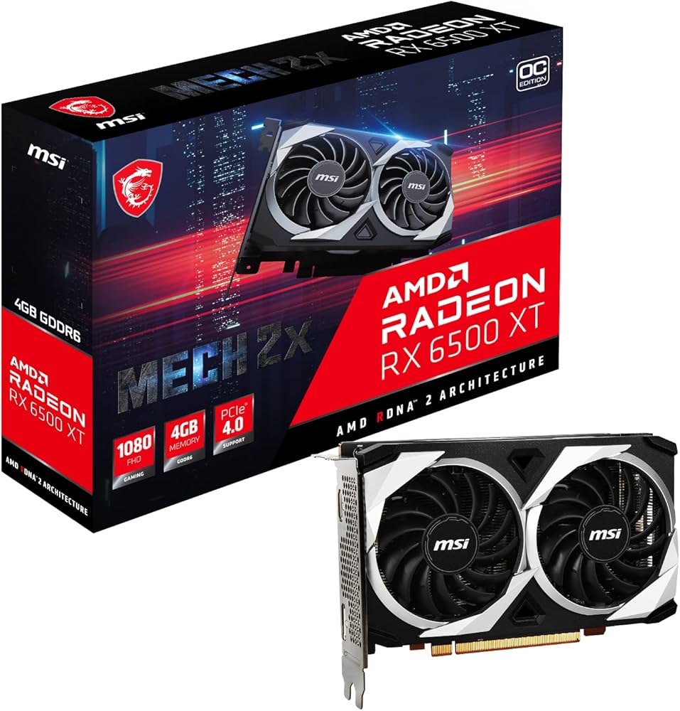 Amazon | MSI Radeon RX 6500 XT MECH 2X 4G OC グラフィックスボード