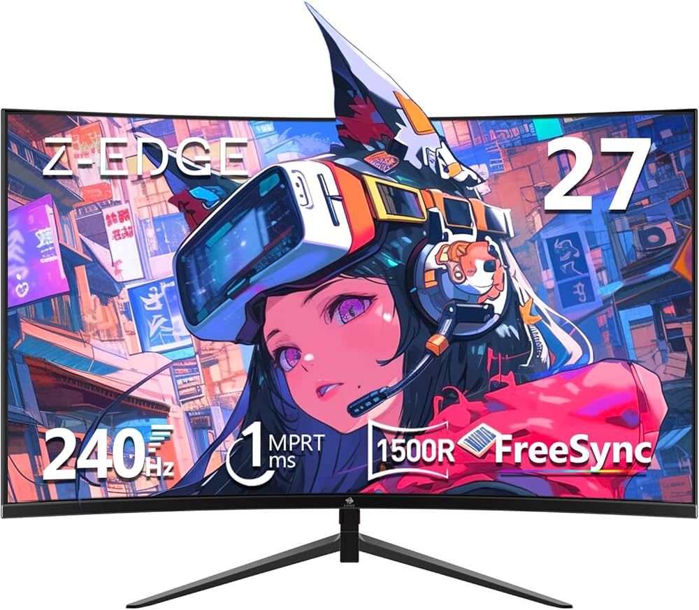 Amazon.co.jp: Z Z-Edge 湾曲ゲーミングモニター 240Hz 27インチ 1ms