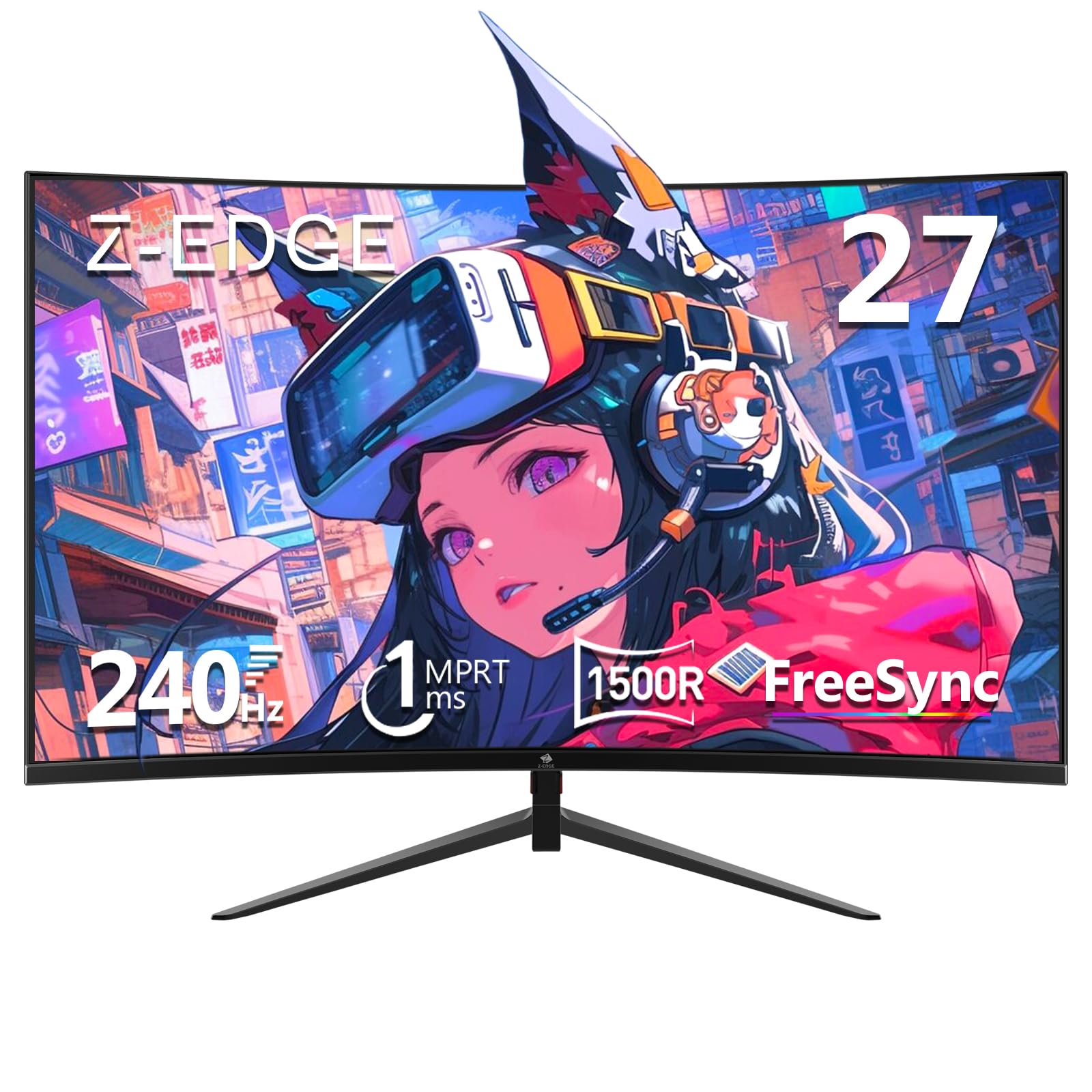 Amazon.co.jp: Z Z-Edge 湾曲ゲーミングモニター 240Hz 27インチ 1ms