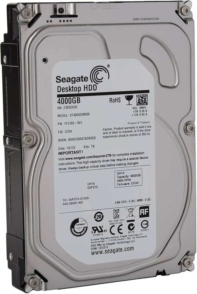 Amazon.com: Seagate SATA 6Gb/s 3.5-Inch 4TB Desktop HDD