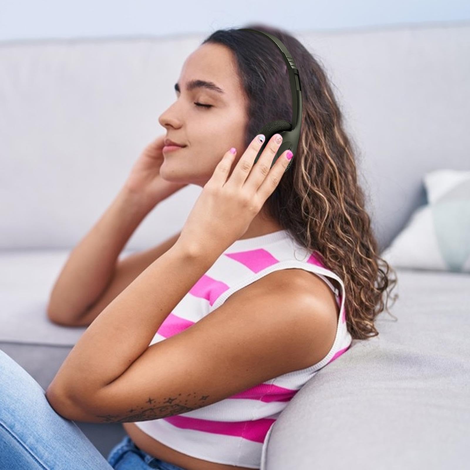 Amazon.co.jp: レトロヘッドフォン | 軽量 ポータブルスタイル 有線