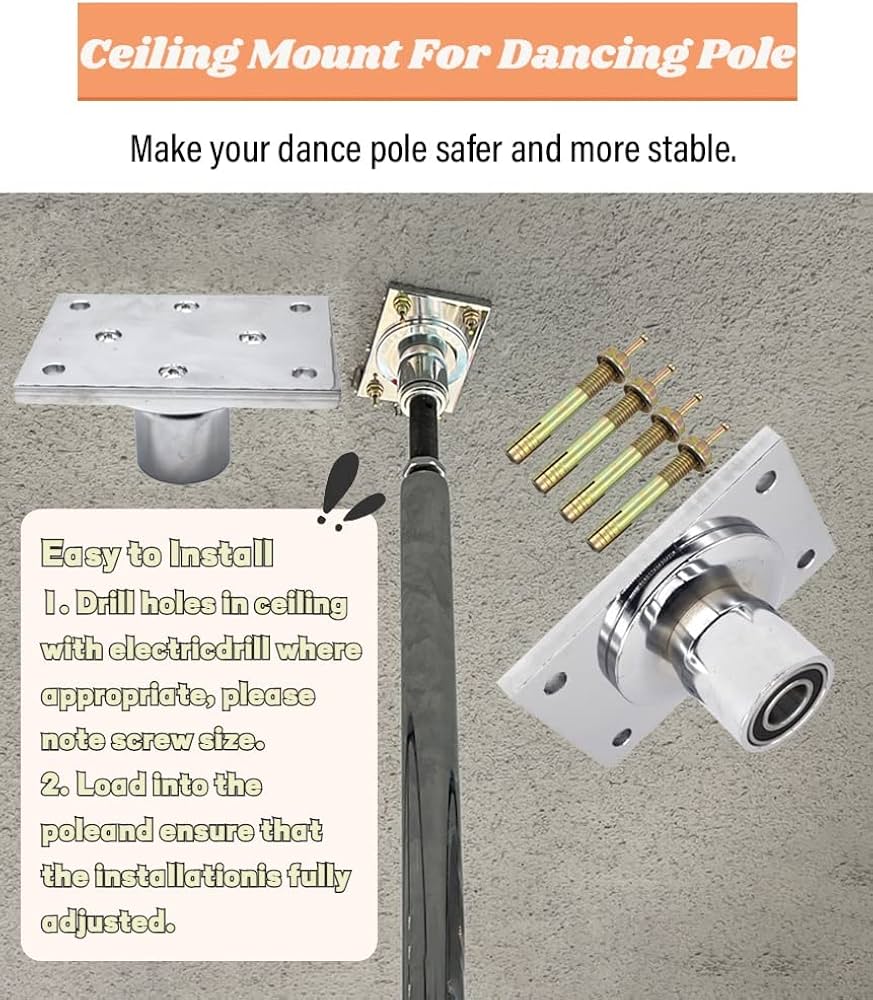 Amazon | ポールダンス用ポール 常設ダンスポール天井マウント、固定