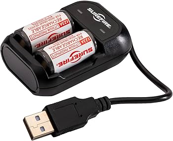 Amazon.com: SUREFIRE 123A Rechargeable Batteries Includes Charger