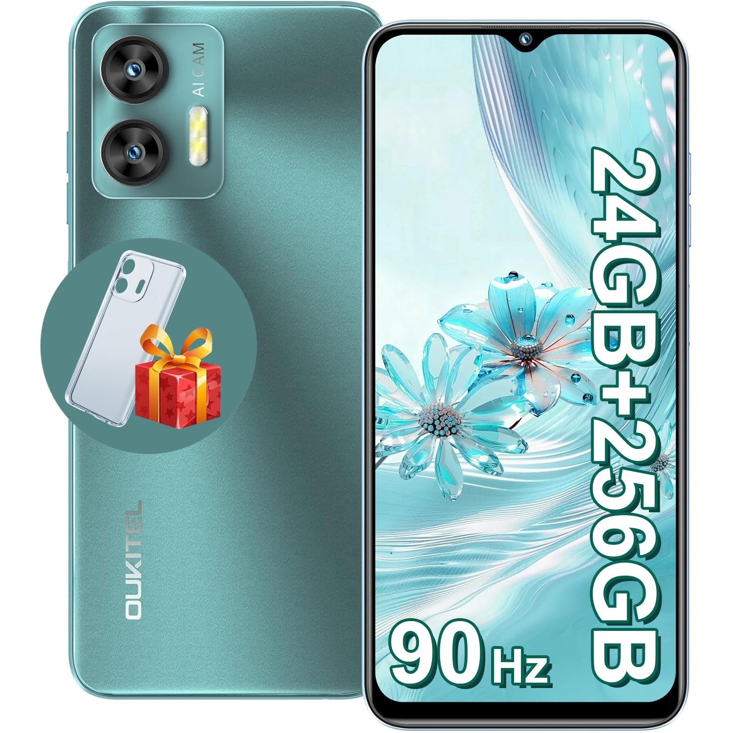 Amazon | OUKITEL C36 SIMフリースマートフォン 本体 Android 14 24GB