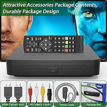 Amazon.com: Didar Blu Ray DVD Player, Ultra Mini 1080P Blue Ray