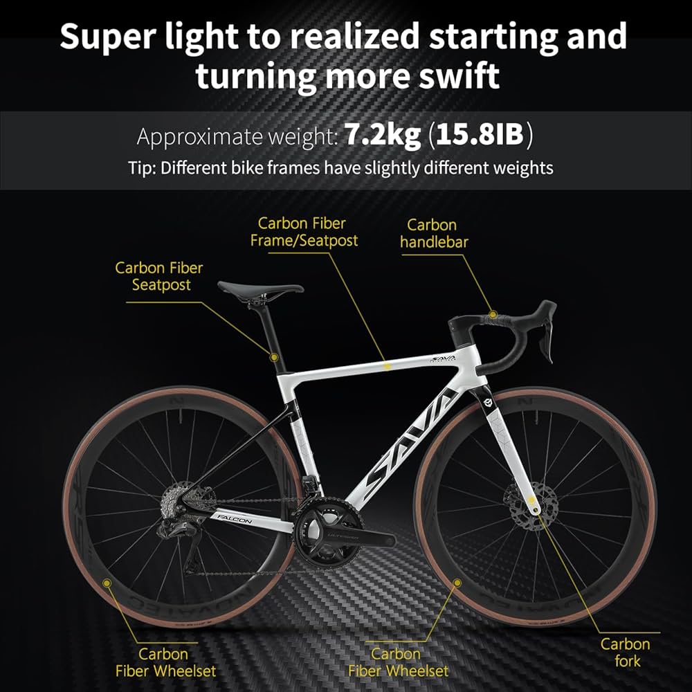Amazon | SAVADECK カーボンロードバイク、Ultegra Di2 8170グループ