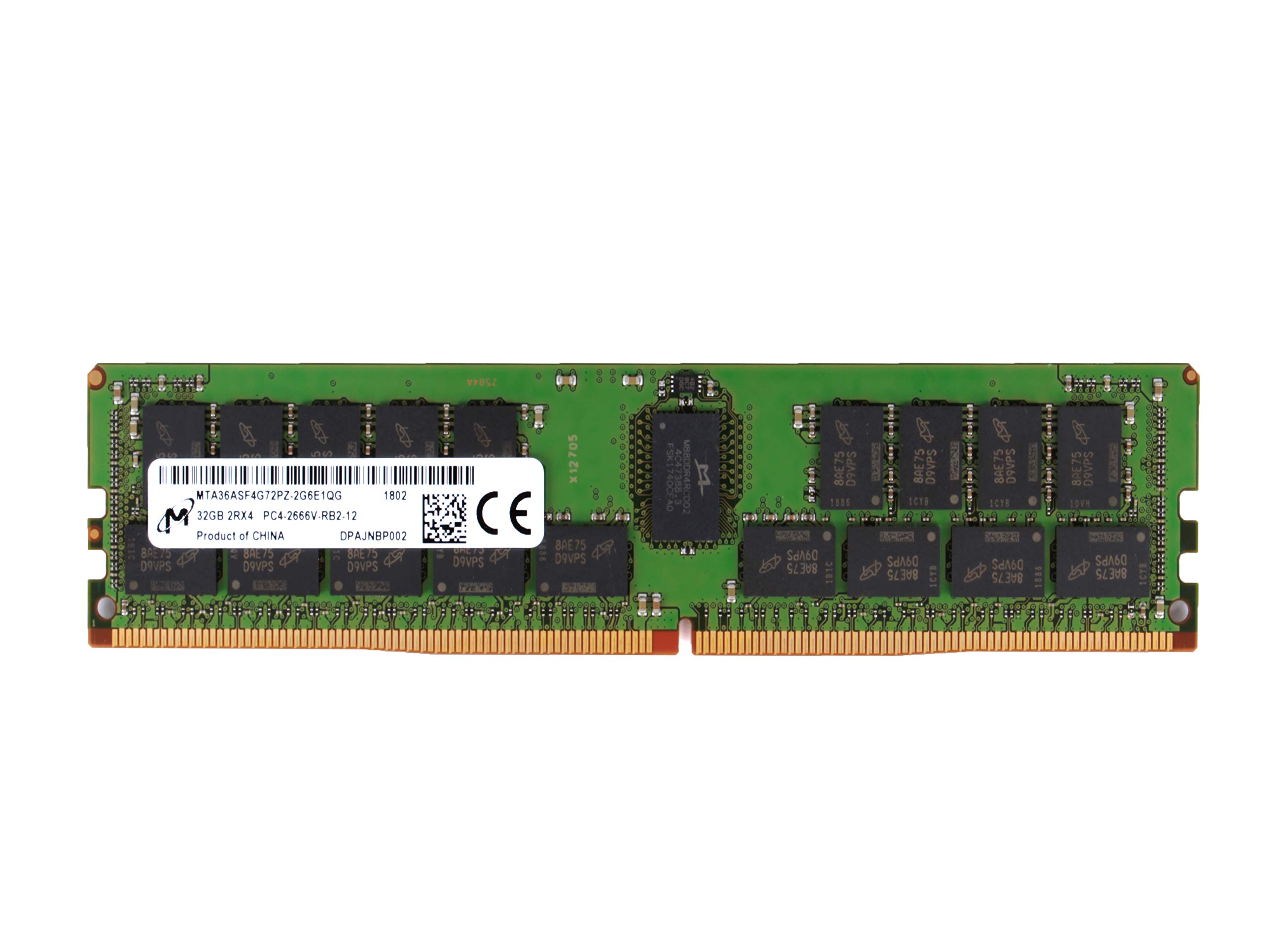 MICRON 32GB PC4-2666V-R DDR4 Registered ECC 2RX4 Memory