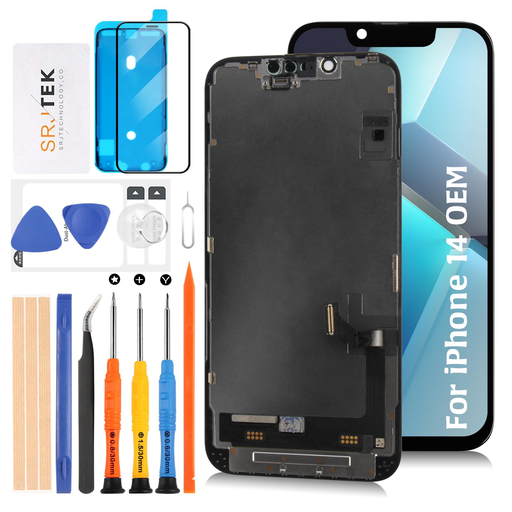 Amazon.co.jp: SRJTEK For iPhone 14 オリジナル OEM OLED 液晶パネル