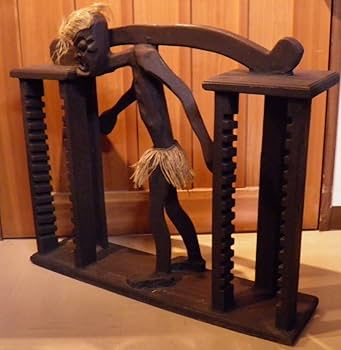 Amazon｜アジアン家具 バリ原人 木彫り CDラック 28枚収納｜CD