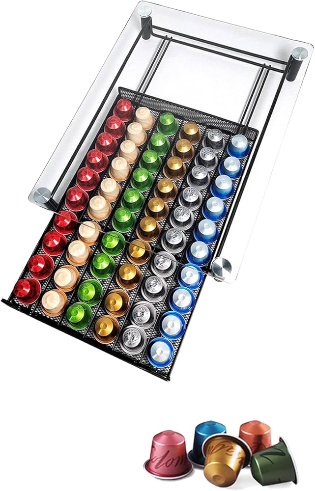 Amazon.co.jp: Hilax ネスプレッソ カプセルホルダー 引き出し ガラス