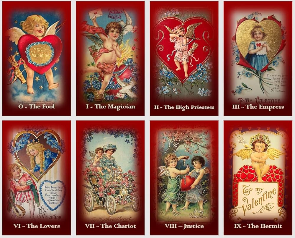 Valentine's Day Tarot | Vintage Love-Themed Tarot Deck | Romantic