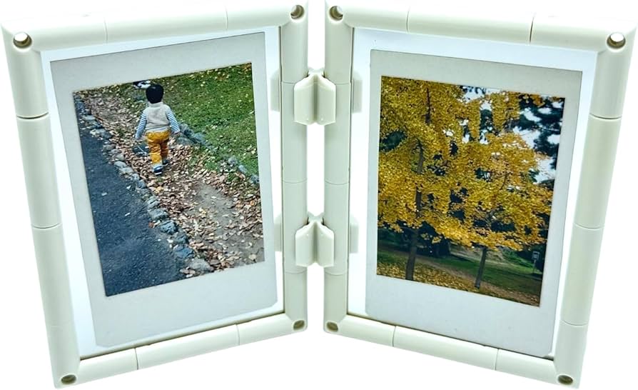 Amazon.co.jp: ミニフォトフレーム 2面 写真立て チェキ mini 小さい